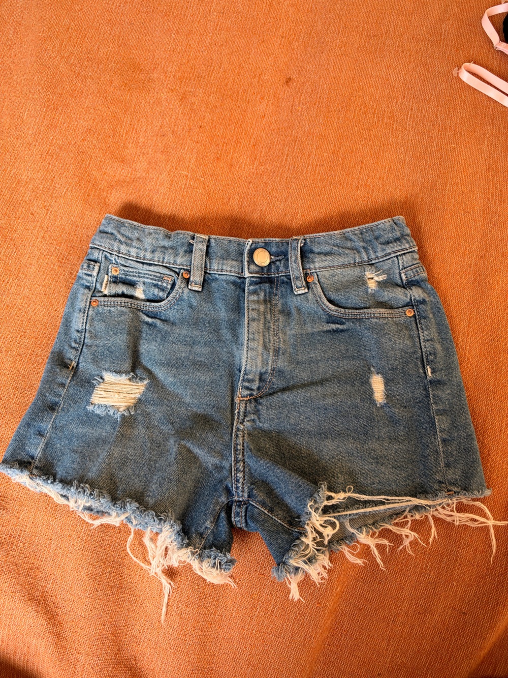 Kid’s (girls) Distressed Denim Shorts - Blue